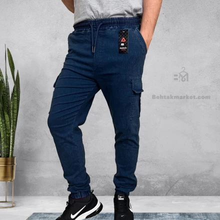 شلوار جین اسلش آبی